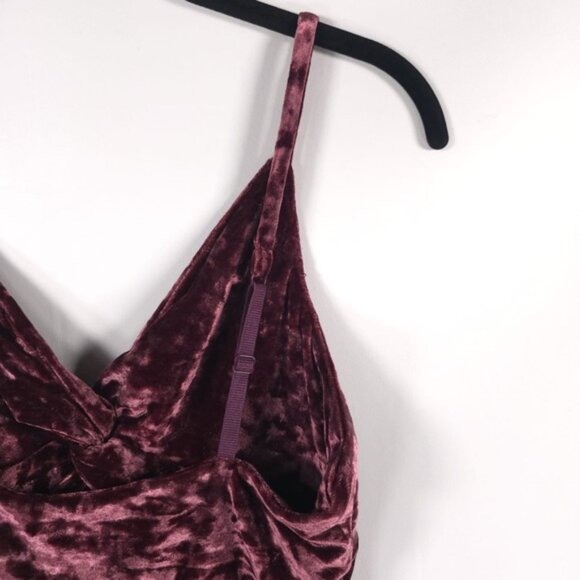 NWT FREE PEOPLE COME TOGETHER SEXY BERRY VELVET BODYCON CUTOUT Mini DRESS Small - Picture 14 of 15